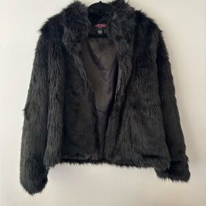 Black Fur Coat Size L